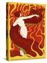 Jugend Front Cover, Naked Woman with Dragon-null-Stretched Canvas
