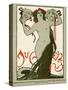 Jugend Front Cover, Naked Woman with Long Hair and Masks-null-Stretched Canvas