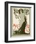 Jugend Front Cover, Naked Woman with Long Hair and Masks-null-Framed Photographic Print