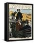 Jugend Front Cover, People in a Horse-Drawn Carriage-null-Framed Stretched Canvas