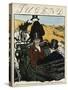 Jugend Front Cover, People in a Horse-Drawn Carriage-null-Stretched Canvas