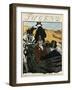 Jugend Front Cover, People in a Horse-Drawn Carriage-null-Framed Art Print