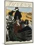 Jugend Front Cover, People in a Horse-Drawn Carriage-null-Mounted Art Print