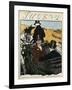 Jugend Front Cover, People in a Horse-Drawn Carriage-null-Framed Art Print