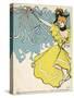 Jugend Front Cover, Woman in a Yellow Dress-null-Stretched Canvas