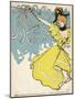 Jugend Front Cover, Woman in a Yellow Dress-null-Mounted Art Print