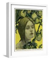 Jugend Front Cover, Young Woman with Apple Tree-Julie Wolfthorn-Framed Art Print