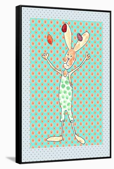 Juggler Bunny-Effie Zafiropoulou-Framed Stretched Canvas