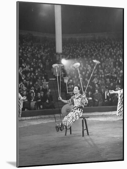Juggler Spinning Seven Plates at Once-Thomas D^ Mcavoy-Mounted Photographic Print