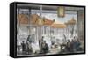 'Jugglers Exhibiting in the Court of a Mandarin's Palace', China, 1843-Thomas Allom-Framed Stretched Canvas