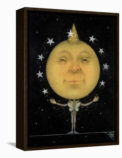 Juggling Full Moon-Wayne Anderson-Framed Stretched Canvas