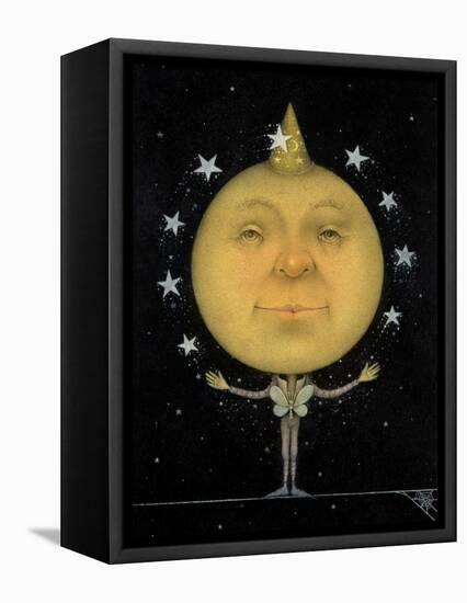 Juggling Full Moon-Wayne Anderson-Framed Stretched Canvas