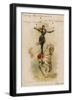 Juggling on Horseback-null-Framed Art Print