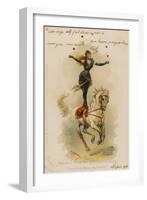 Juggling on Horseback-null-Framed Art Print