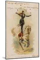 Juggling on Horseback-null-Mounted Art Print