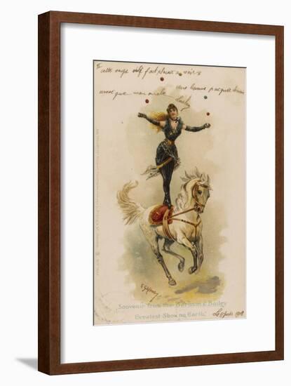 Juggling on Horseback-null-Framed Art Print