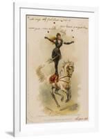 Juggling on Horseback-null-Framed Art Print