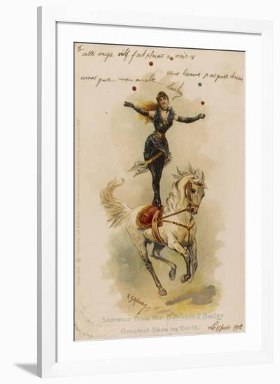 Juggling on Horseback-null-Framed Art Print