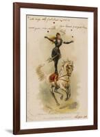Juggling on Horseback-null-Framed Art Print