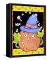 Juggling Pumpkin-Valarie Wade-Framed Stretched Canvas