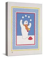 Juggling Snowman-Lavinia Hamer-Stretched Canvas