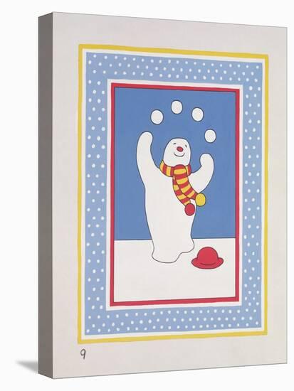 Juggling Snowman-Lavinia Hamer-Stretched Canvas