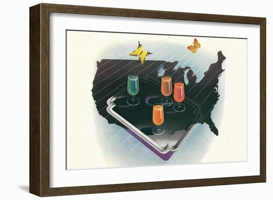 Juices across America-Found Image Press-Framed Giclee Print
