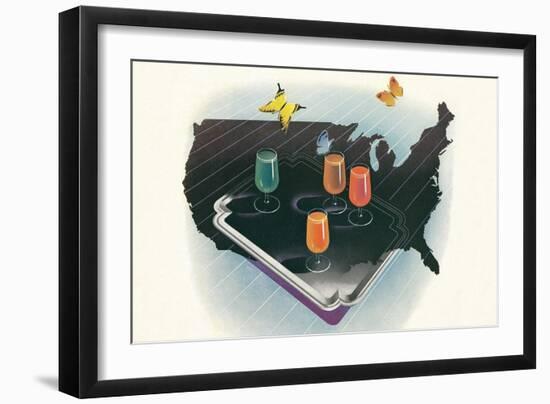 Juices across America-Found Image Press-Framed Giclee Print