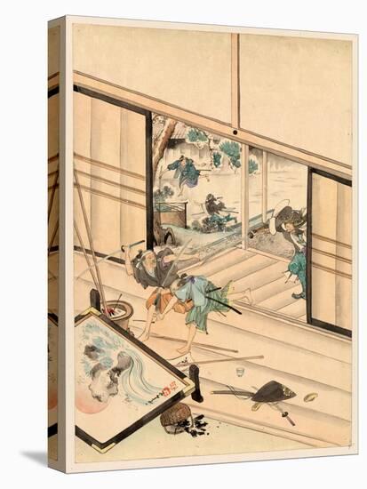 Juichidanme - Act Eleven of the Chushingura - Assualt on Kira Yoshinaka's Home - Pursuing the Guar-null-Stretched Canvas