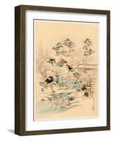 Juichidanme - Act Eleven of the Chushingura - Assualt on Kira Yoshinaka's Home - Pursuing the Guar-null-Framed Giclee Print
