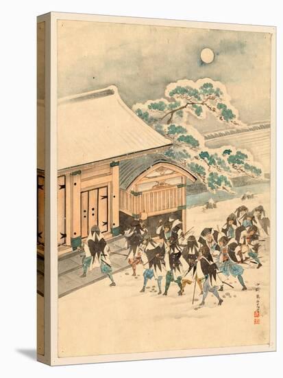 Juichidanme - Act Eleven of the Chushingura - Breaking Down the Entrance Between 1800 and 1850-null-Stretched Canvas
