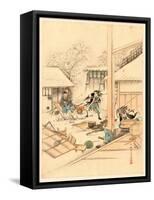 Juichidanme - Act Eleven of the Chushingura - Discover Kira's Hiding Place-null-Framed Stretched Canvas