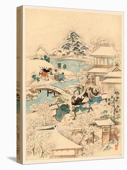 Juichidanme - Act Eleven of the Chushingura - Searching the Grounds Between 1800 and 1850 Print-null-Stretched Canvas