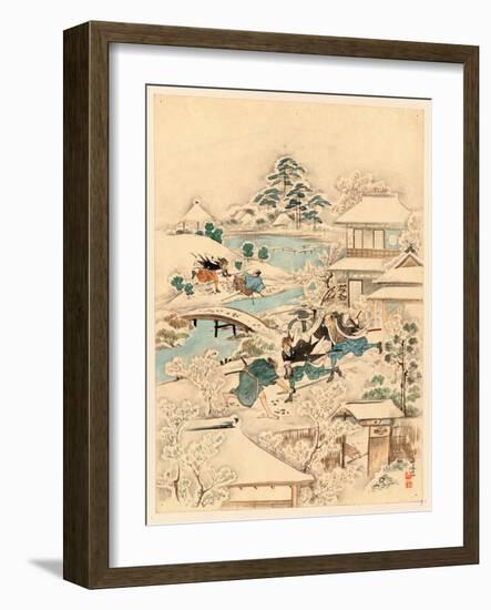 Juichidanme - Act Eleven of the Chushingura - Searching the Grounds Between 1800 and 1850 Print-null-Framed Giclee Print