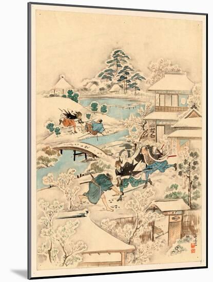 Juichidanme - Act Eleven of the Chushingura - Searching the Grounds Between 1800 and 1850 Print-null-Mounted Giclee Print