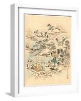 Juichidanme - Act Eleven of the Chushingura - Searching the Grounds-null-Framed Giclee Print