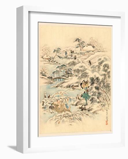 Juichidanme - Act Eleven of the Chushingura - Searching the Grounds-null-Framed Giclee Print