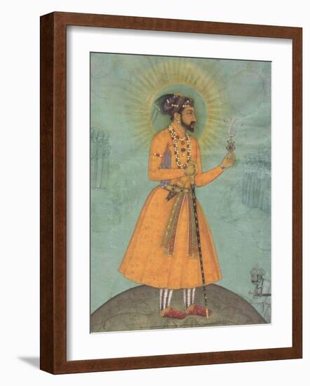 Jujhar Singh Bundela Kneels in Submission to Shah Jahan', 1630-Bichitr Bichitr-Framed Art Print