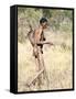 Jul'Hoan !Kung Bushman in Loin-Cloth on Hunter-Gatherer Expedition, Bushmanland, Namibia-Kim Walker-Framed Stretched Canvas