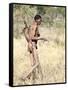 Jul'Hoan !Kung Bushman in Loin-Cloth on Hunter-Gatherer Expedition, Bushmanland, Namibia-Kim Walker-Framed Stretched Canvas