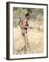 Jul'Hoan !Kung Bushman in Loin-Cloth on Hunter-Gatherer Expedition, Bushmanland, Namibia-Kim Walker-Framed Photographic Print