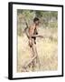 Jul'Hoan !Kung Bushman in Loin-Cloth on Hunter-Gatherer Expedition, Bushmanland, Namibia-Kim Walker-Framed Photographic Print