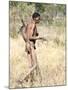 Jul'Hoan !Kung Bushman in Loin-Cloth on Hunter-Gatherer Expedition, Bushmanland, Namibia-Kim Walker-Mounted Photographic Print