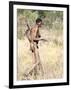 Jul'Hoan !Kung Bushman in Loin-Cloth on Hunter-Gatherer Expedition, Bushmanland, Namibia-Kim Walker-Framed Photographic Print