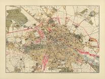Map of Berlin, Printed by C.L. Keller, Berlin, 1890-Jul. Straube-Framed Stretched Canvas