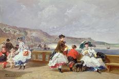 Crinolines on the Beach, Fecamp, 1871-Jules Achille Noel-Giclee Print