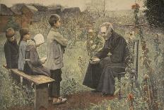 Priest Teaching Children the Catechism, Illustration from 'Le Petit Journal: Supplement…-Jules-Alexis Meunier-Laminated Giclee Print