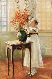 A Young Girl Arranging Spring Flowers, 1909-Jules Alexis Muenier-Giclee Print