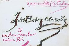Signature of Jules-Amedee Barbey D'Aurevilly, 19th Century-Jules-Amedee Barbey d'Aurevilly-Framed Stretched Canvas