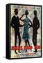 Jules and Jim, German Movie Poster, 1961-null-Framed Stretched Canvas